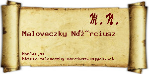 Maloveczky Nárciusz névjegykártya