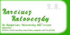 narciusz maloveczky business card